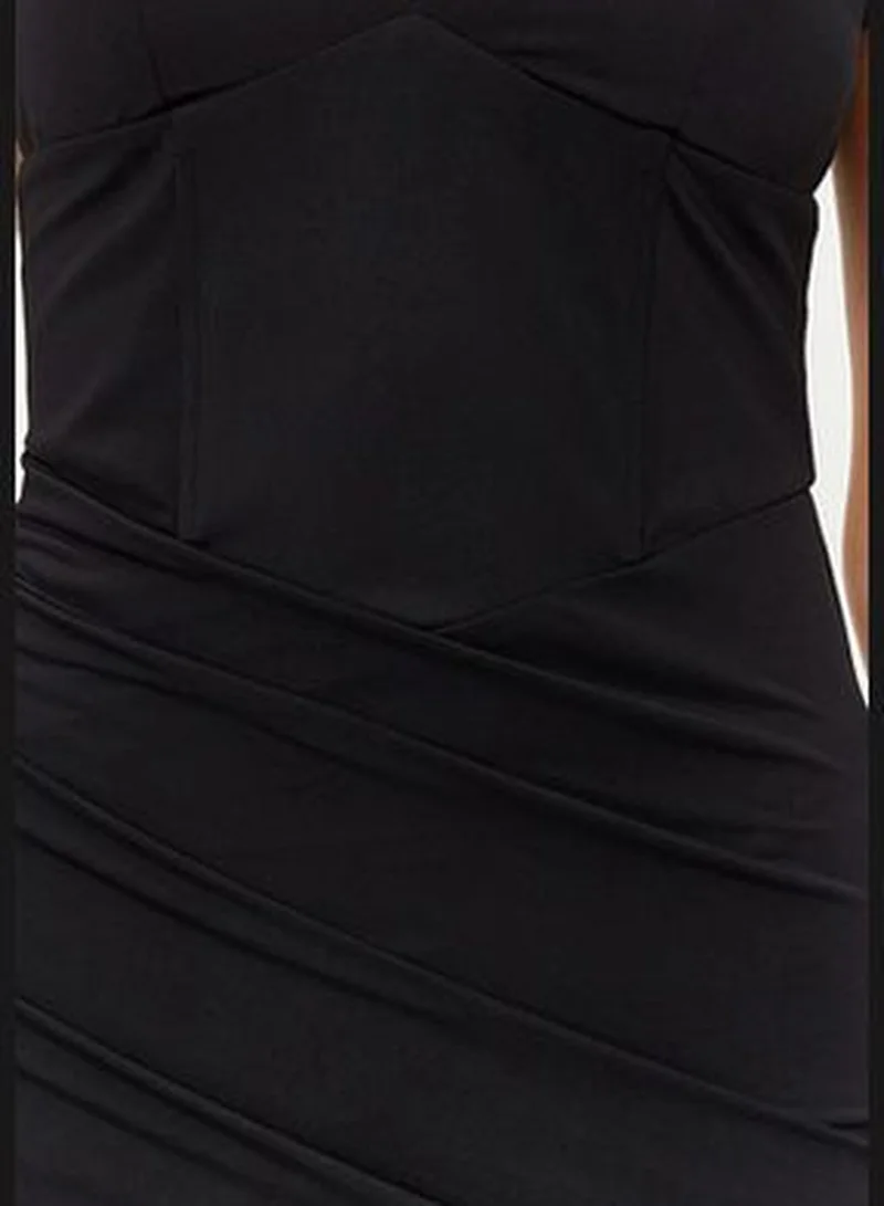 trendyol Ruched V-neck Dress