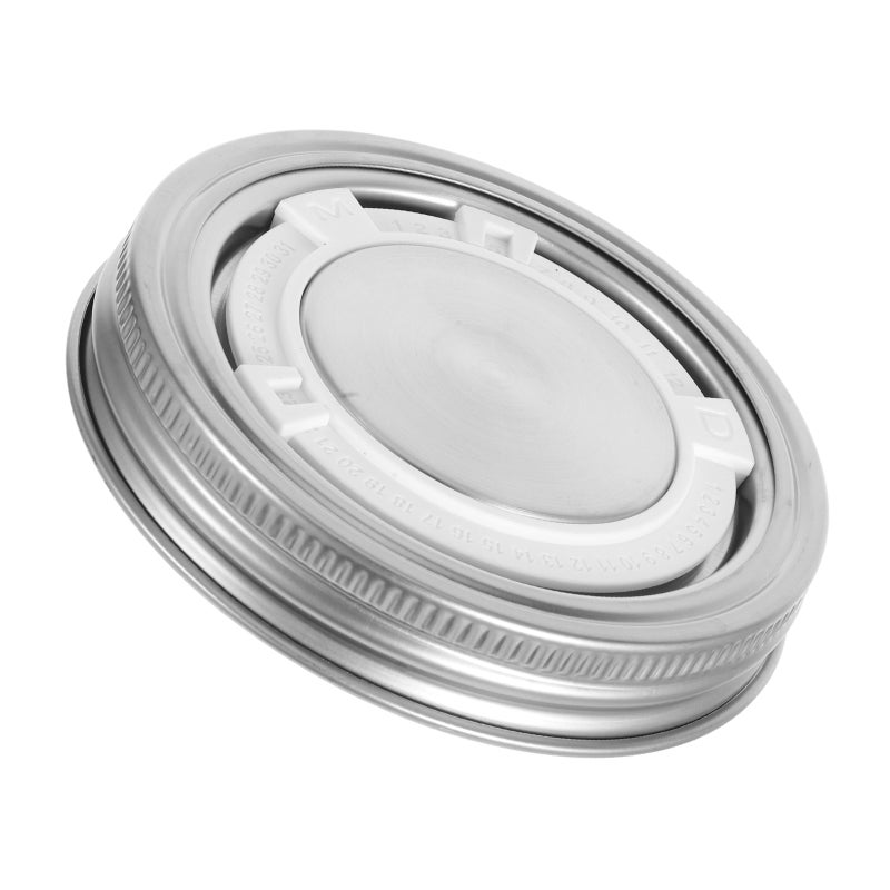 2 Sets Stainless Steel Jar Timer Lids Wide Mouth Leakproof And Airtight Reusable Lids With Safety Cover For Canning And Storage - Image 5