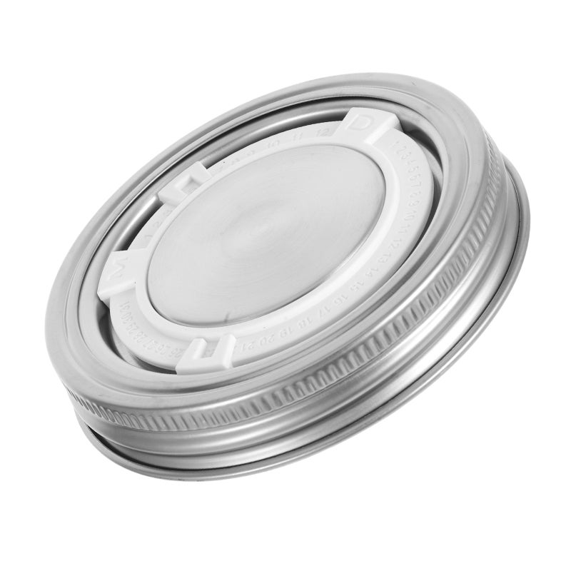 2 Sets Stainless Steel Jar Timer Lids Wide Mouth Leakproof And Airtight Reusable Lids With Safety Cover For Canning And Storage - Image 4