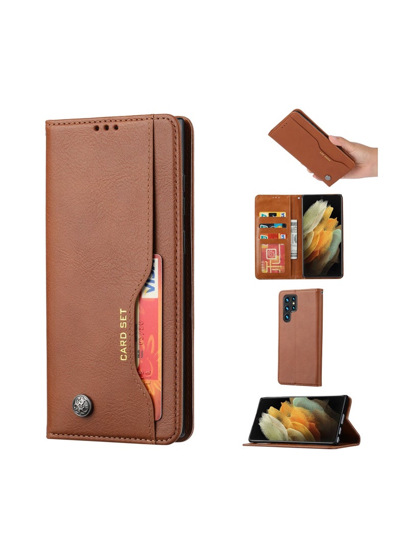 Suteni Flip Cover Leather Protective Case for Samsung Mobile Phone - Image 3