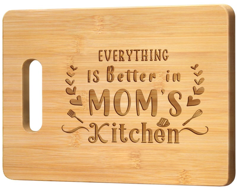Pandasch Mothers Day Gifts for Mom Unique Birthday Gifts for Mom from Daughter Son Presents for Mother 11x85 inch Engraved Bamboo Cutting Board for Birthday Christmas