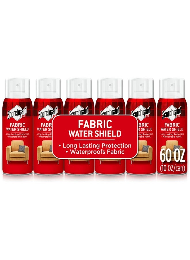 Scotchgard - Scotchgard Fabric Water Shield, 60 Ounces (Six, 10 Ounce Cans), Repels Water, Ideal for Couches, Pillows, Furniture, Shoes and More, Long Lasting Protection - Image 1