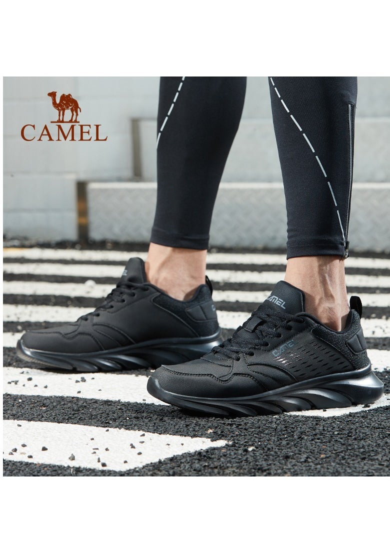 camel - Leather Waterproof Running Shoes - Image 1