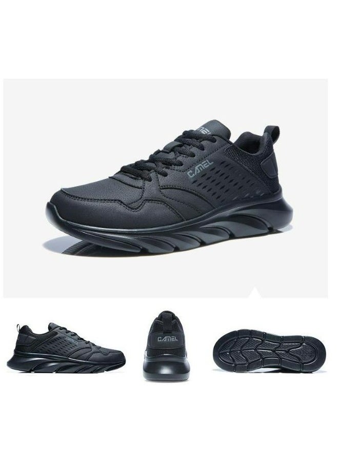 camel - Leather Waterproof Running Shoes - Image 1