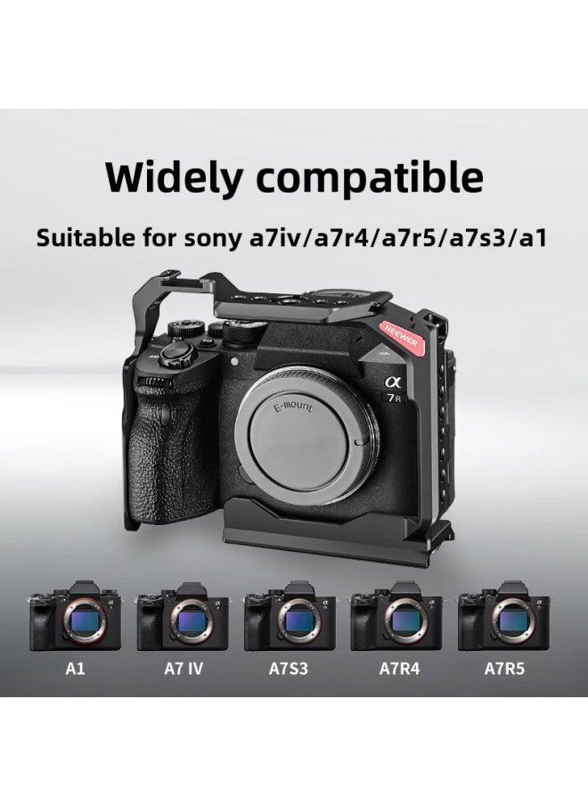 Generic - Neewer Metal Rabbit Cage Extension Frame For Sony A7 IV A7R IV A7R V A7S III A1 Series Single Electric Camera Accessories-Color:CA004 Sony A7 IV/ A7R IV/ A7R V/ A7S III/ A1 Series Metal Rabbit Cage - Image 1