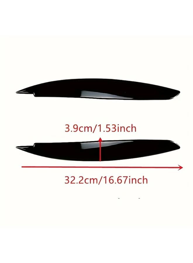 Glossy Black Headlight Eyelid Covers For BMW 1 Series 2008 2013 Easy Install Durable - Image 2