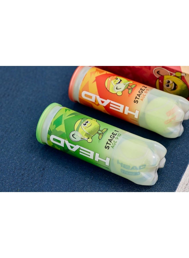 Head Stage 1 Green Tennis Balls – 3-Ball Pack, 25% Slower for Control – Ideal for Kids (9–10) & Beginner Adults - Premium tennis_balls designed for performance, durability, and comfort - Premium Tennis Balls for Performance, Durability and Everyday Use - Image 4