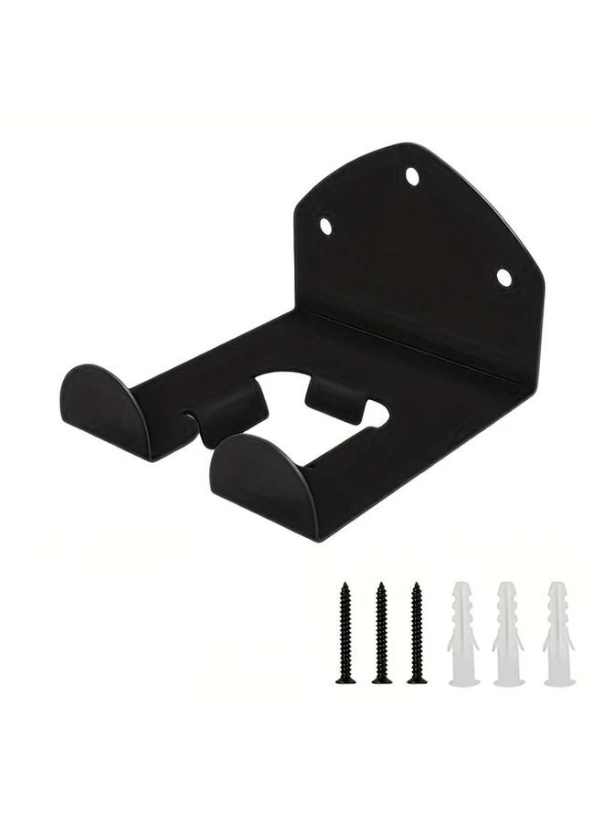 Black Heavy Duty Metal Wall Mounted Lawnmower Tool Organizer Rack Multi Compartment Garage Garden Storage - Image 2