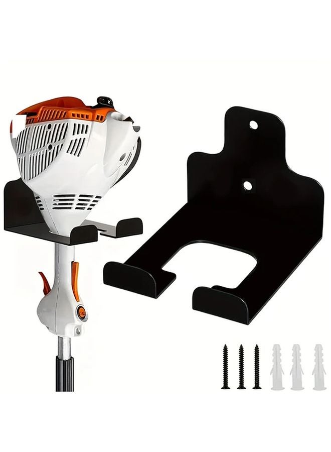 Black Heavy Duty Metal Wall Mounted Lawnmower Tool Organizer Rack Multi Compartment Garage Garden Storage - Image 3