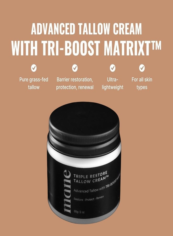 Superior Mane Wrinkle Repair Tallow Balm for Men Grass-Fed Tallow Moisturizer for Dry or Sensitive Skin Anti-Aging Cream to Reduce Wrinkles, Fine Lines & Improve Elasticity – 2 fl oz - Image 2