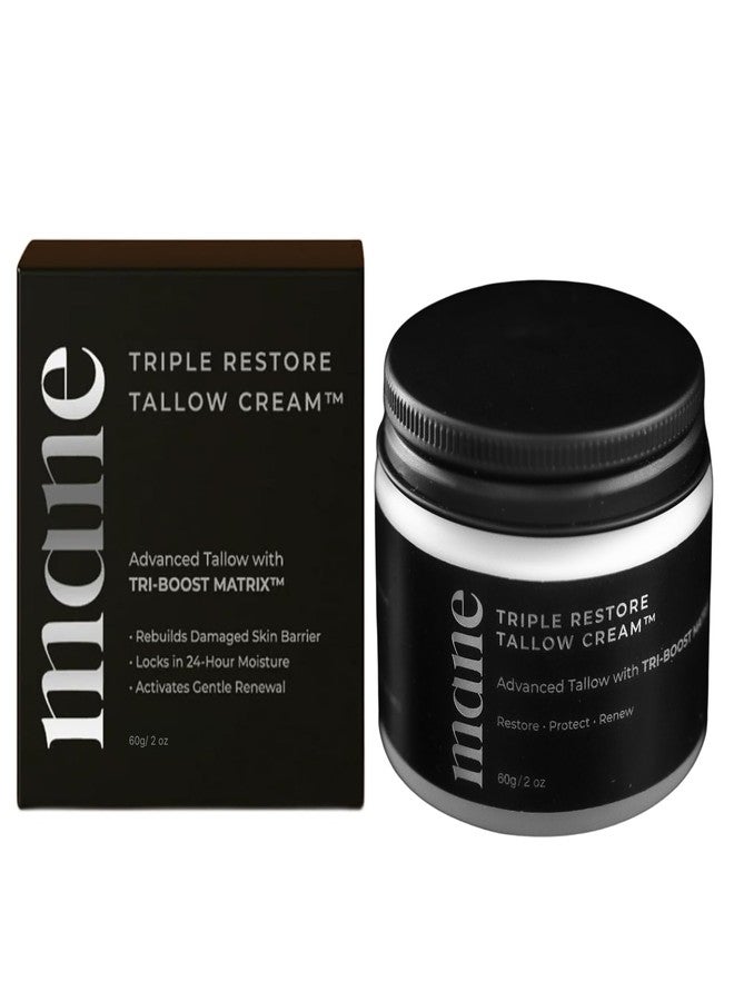 Superior Mane Wrinkle Repair Tallow Balm for Men Grass-Fed Tallow Moisturizer for Dry or Sensitive Skin Anti-Aging Cream to Reduce Wrinkles, Fine Lines & Improve Elasticity – 2 fl oz - Image 1