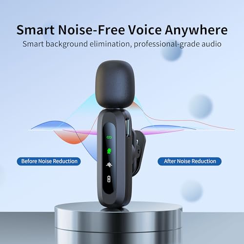 Uewpv Wireless Mini Microphone for iPhone 15/16/17, iPad, Android, Wireless Lavalier Microphone with Noise Reduction, Portable USB C Lapel Mic for Video Recording, Vlog, Tiktok, YouTube - Image 2