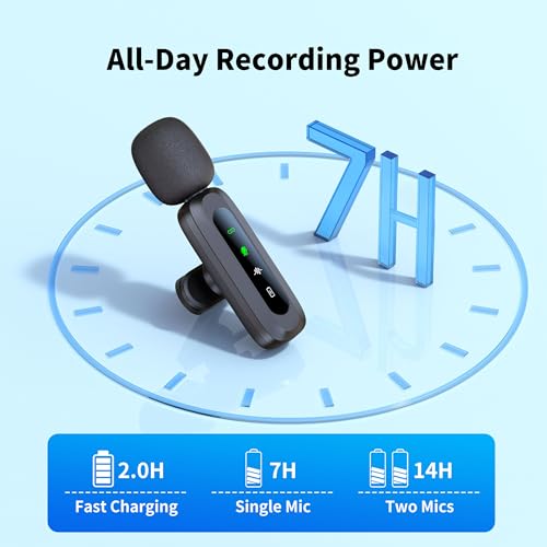 Uewpv Wireless Mini Microphone for iPhone 15/16/17, iPad, Android, Wireless Lavalier Microphone with Noise Reduction, Portable USB C Lapel Mic for Video Recording, Vlog, Tiktok, YouTube - Image 3