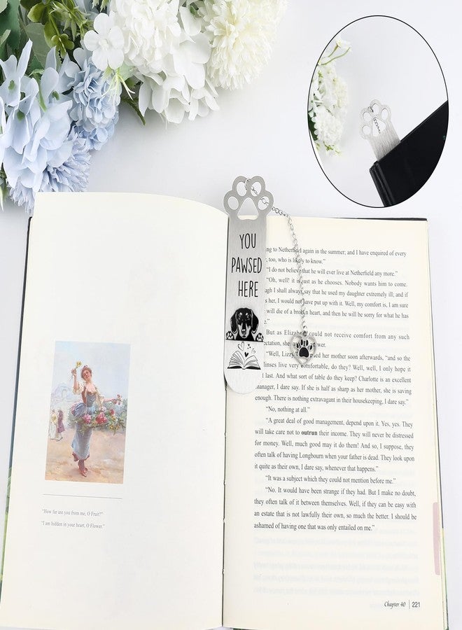 ZLSPTK Dachshund Gifts for Women Men Funny Bookmarks Bulk Dachshund Dog Bookmarks for Book Lovers Dachshunds Dog Lover Cute Metal Book Mark Birthday Gifts for Reader Coworker Friends Adults Dogs Owner Lover - Image 4