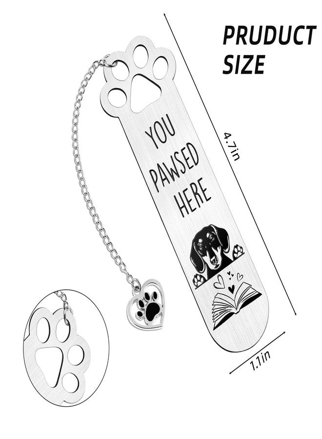 ZLSPTK Dachshund Gifts for Women Men Funny Bookmarks Bulk Dachshund Dog Bookmarks for Book Lovers Dachshunds Dog Lover Cute Metal Book Mark Birthday Gifts for Reader Coworker Friends Adults Dogs Owner Lover - Image 5