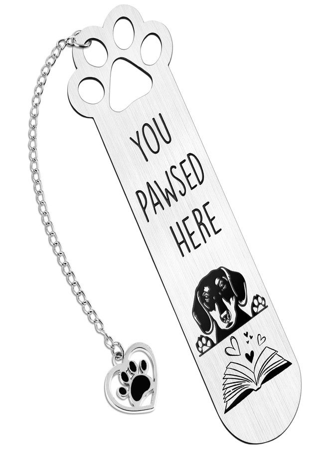 ZLSPTK Dachshund Gifts for Women Men Funny Bookmarks Bulk Dachshund Dog Bookmarks for Book Lovers Dachshunds Dog Lover Cute Metal Book Mark Birthday Gifts for Reader Coworker Friends Adults Dogs Owner Lover - Image 1