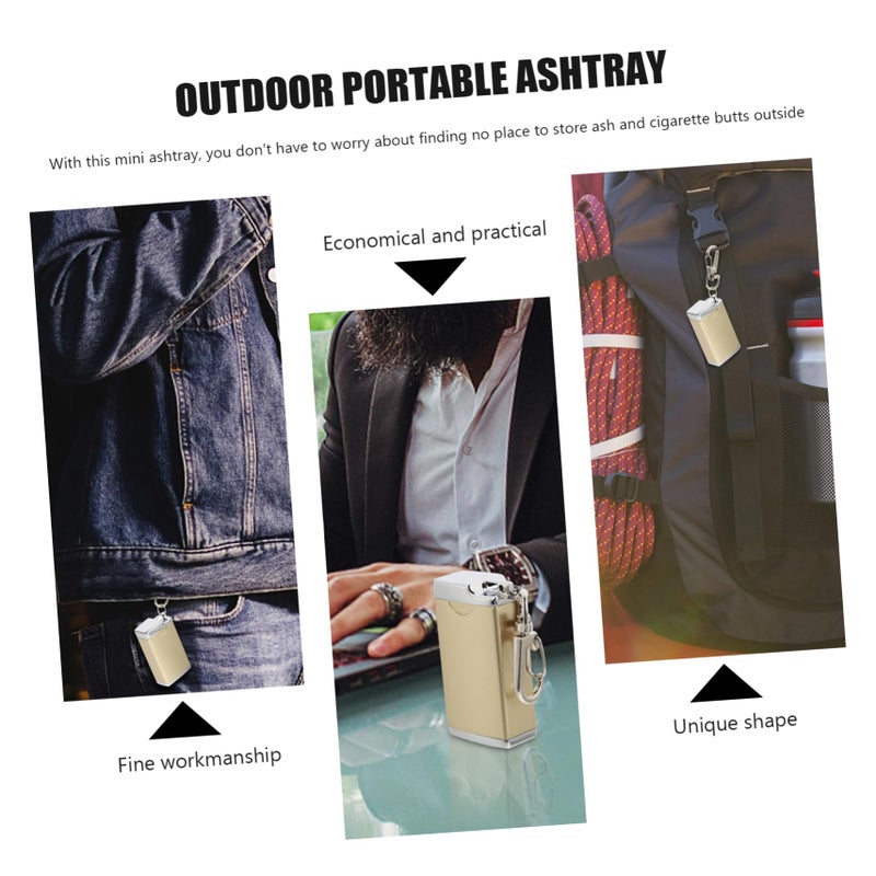 Compact Cigarette Ashtray Keychain For Men Portable Ash Holder Keyring - Image 4