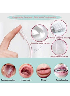 Arabest Tongue Cleaning Baby, 30 Pcs Baby Toothbrush Clean Baby Gums Disposable Tongue Cleaner Soft Gauze Toothbrush Infant Oral Cleaning Stick, Tongue Cleaner Care for 0-36 Months Baby tongue cleaning  - Image 3