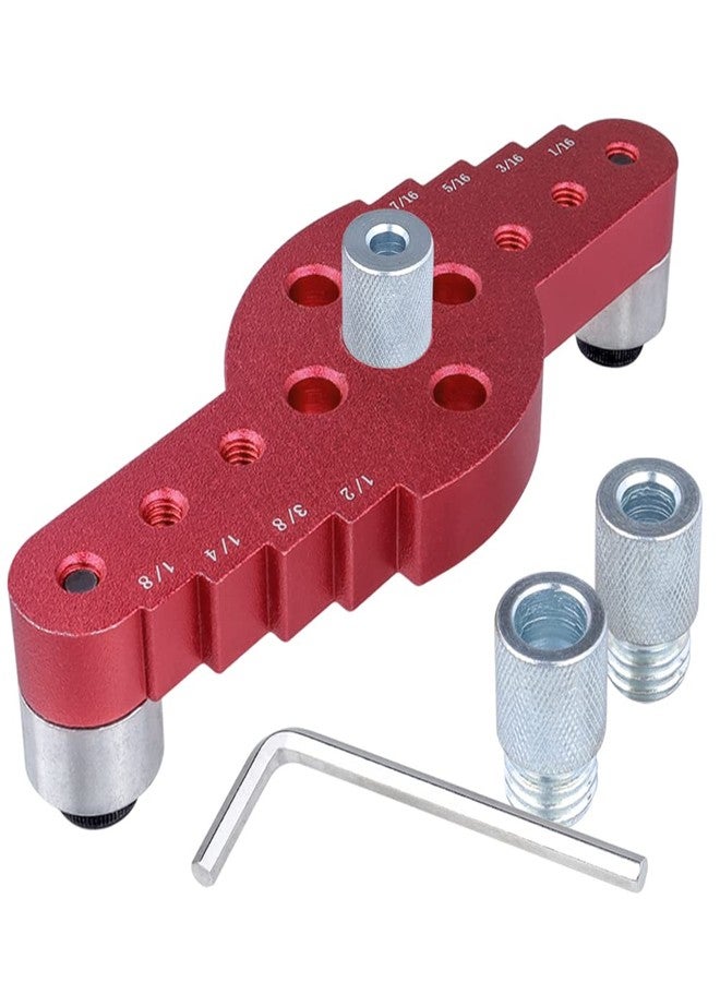 Mesee Vertical Pocket Hole Drilling Jig, 2-In-1 Woodworking Dowelling Jig Locator with Scriber Wood Dowel Drill Guide Puncher Positioner Tools for Self Centering Straight Punching Hole - Image 1
