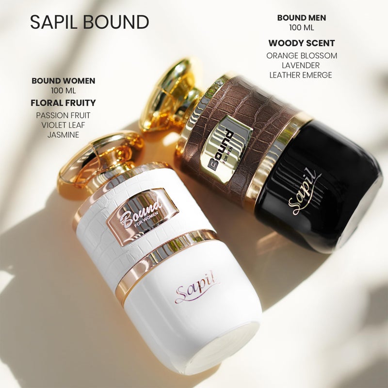 Sapil Bound Toilette for Men 3.4 Oz(100 ml) â€“ Eau de Toilette with Long-Lasting Dubai Scent, Oriental Spicy Blend of Green Mandarin, Cardamom, Orange Blossom & Tonka Bean for Daily & Special Occasions - Image 5