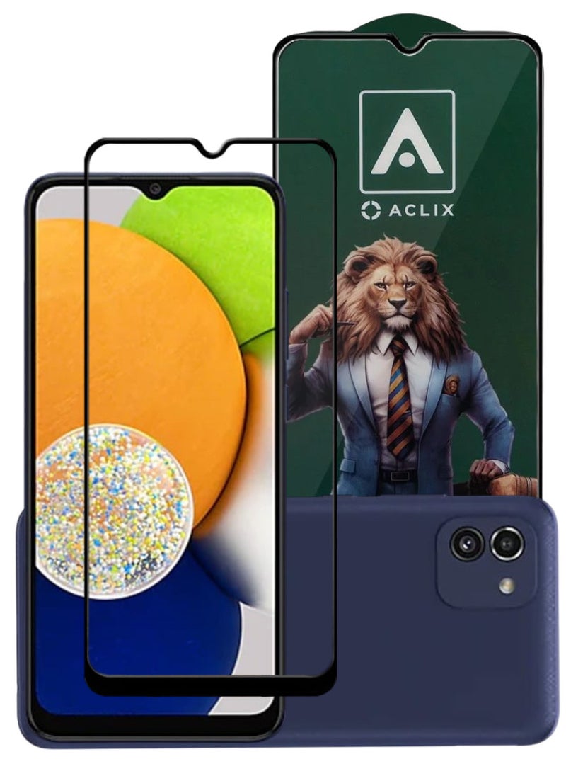ACLIX Antistatic ESD Dustproof Premium Quality High Definition Tempered Glass Screen Protector Designed For Samsung Galaxy A03 - Image 1