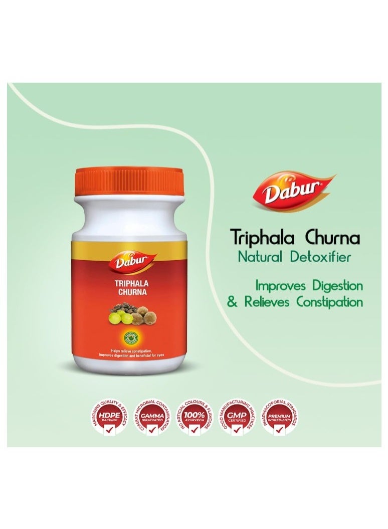 Dabur Triphala Churna Ayurvedic Powder 120g – Herbal Digestive Care Support for Constipation, Gas & Acidity - Image 5