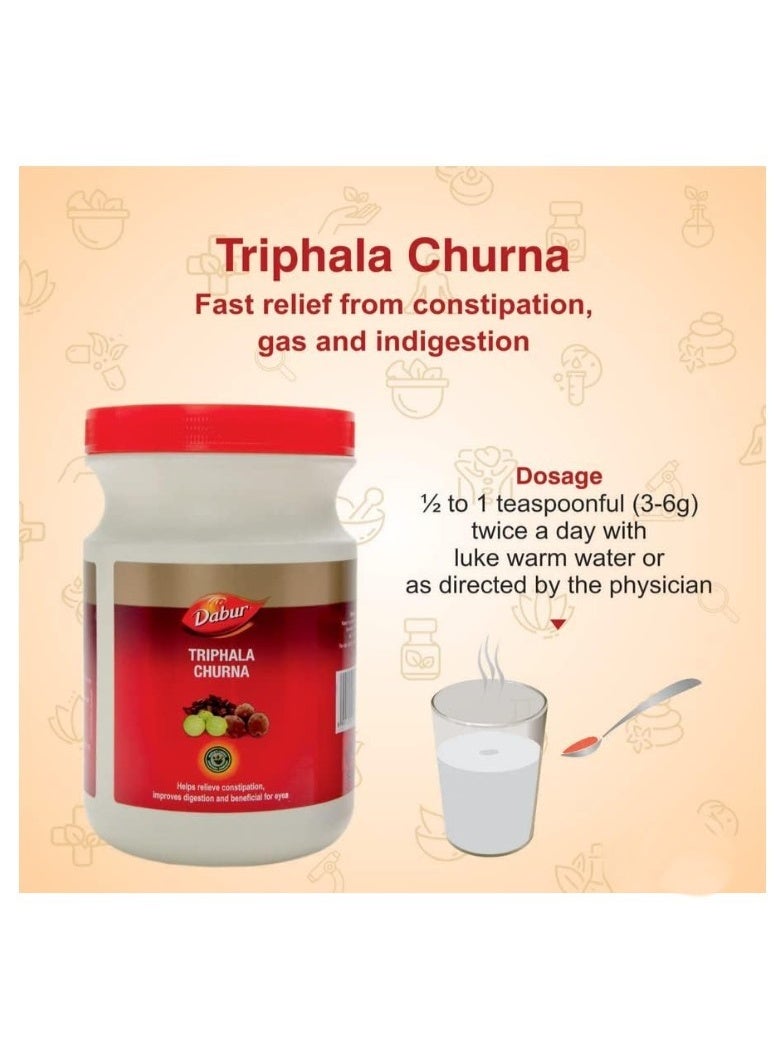 Dabur Triphala Churna Ayurvedic Powder 120g – Herbal Digestive Care Support for Constipation, Gas & Acidity - Image 4