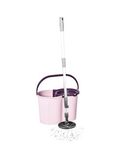Dry Bucket Spin Mop 360 Degree Self Spin Wringing with 2 Super Microfiber Refills