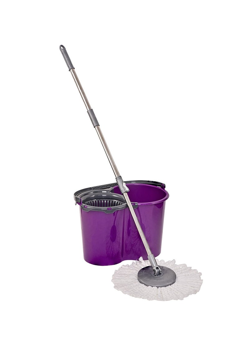 Generic - Dry Bucket Spin Mop 360 Degree Self Spin Wringing with 2 Super Microfiber Refills - Image 1