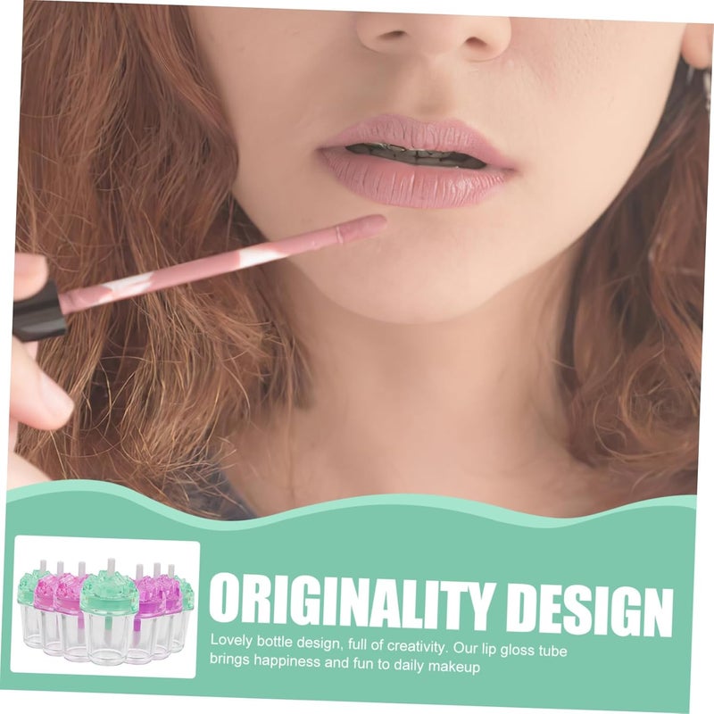 7pcs Diy Lip Gloss Containers Wand Empty Lip Balm Bottles Gloss Making Kit Glitter Tint Stain Random Color - Image 4