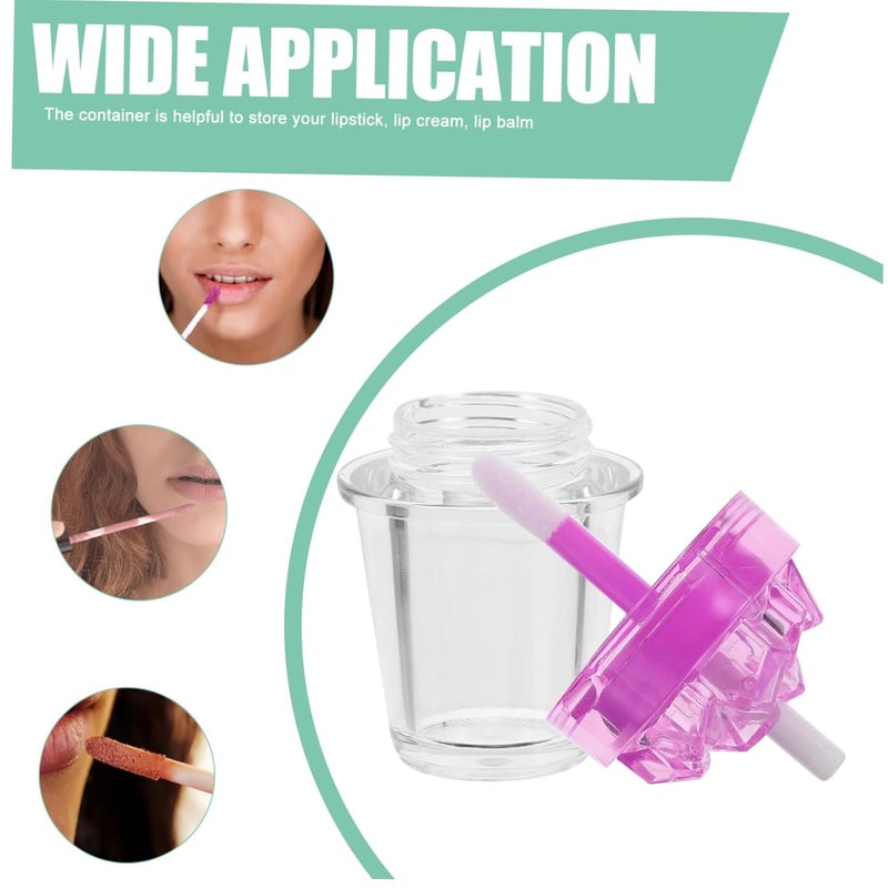 7pcs Diy Lip Gloss Containers Wand Empty Lip Balm Bottles Gloss Making Kit Glitter Tint Stain Random Color - Image 2