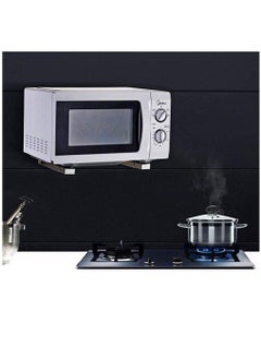 Excefore Microwave Oven Wall Mount Bracket 304 Stainless Steel Shelf Holder Foldable Stretch Rack for Stand Removable Hook  - Image 2