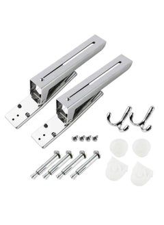 Excefore Microwave Oven Wall Mount Bracket 304 Stainless Steel Shelf Holder Foldable Stretch Rack for Stand Removable Hook  - Image 5