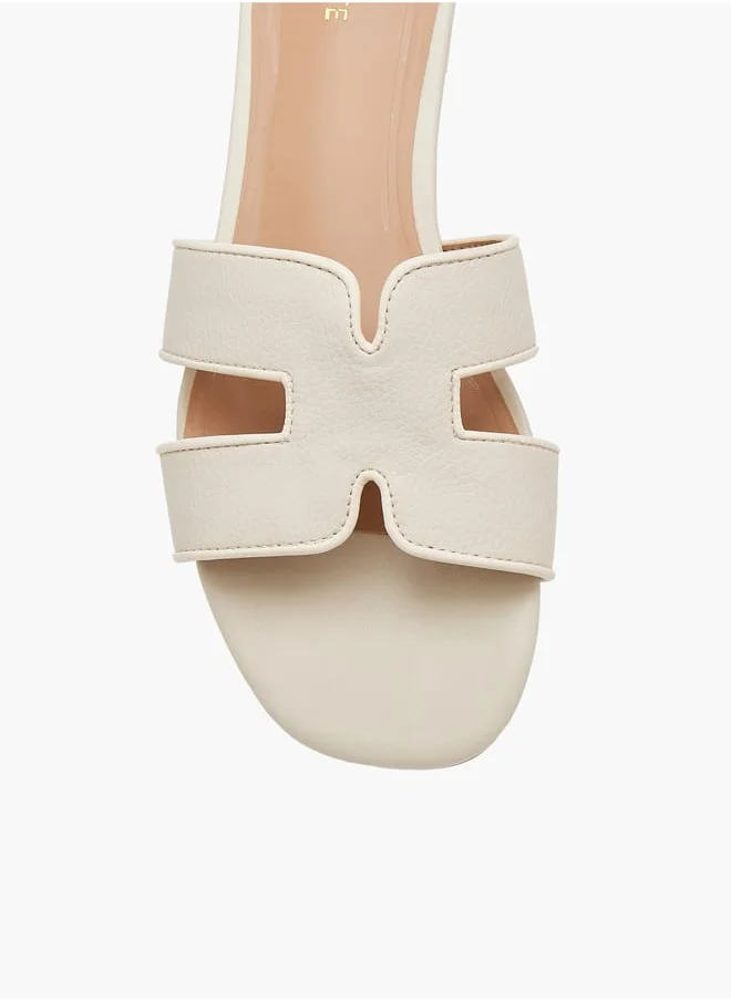 سيليست Womens Textured Slide Sandals With Slip-On Closure