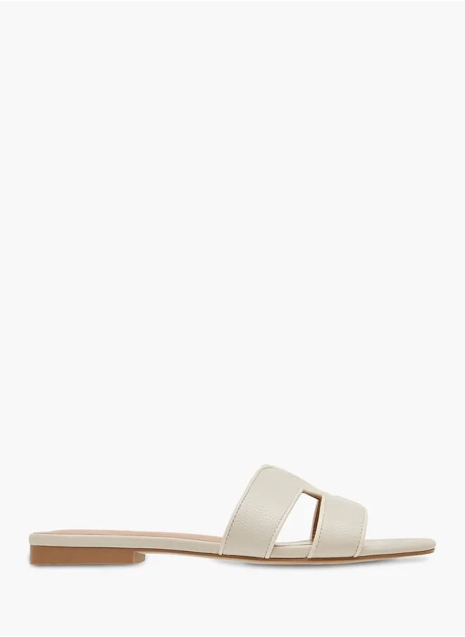 سيليست Womens Textured Slide Sandals With Slip-On Closure