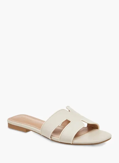 Celeste Womens Textured Slide Sandals With Slip-On Closure