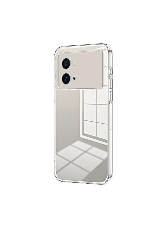 Zaboon For vivo iQOO 9 Pro Transparent Plating Fine Hole Phone Case(Transparent)