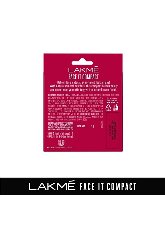 Lakme Forever Matte Compact, Smooth Finish, Lightweight Compact Powder That Lasts for 12 HrsFor A Natural Even Toned Look, Coral, 9g - Image 2