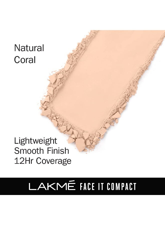 Lakme Forever Matte Compact, Smooth Finish, Lightweight Compact Powder That Lasts for 12 HrsFor A Natural Even Toned Look, Coral, 9g - Image 5