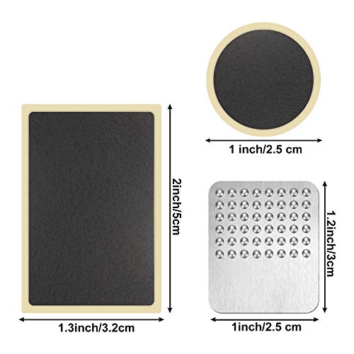Mudder 28 Pieces Pre-glued Patch Puncture Repair Kit Bike Tire Repair Kit, Bicycle Tube Puncture Rubber Glueless Patches with Metal Rasp and Portable Case for Bike Inner Tube(Black) - Image 2