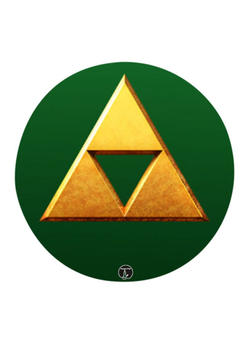 Video Game The Legend Of Zelda Printed Mouse Pad  Green/Gold