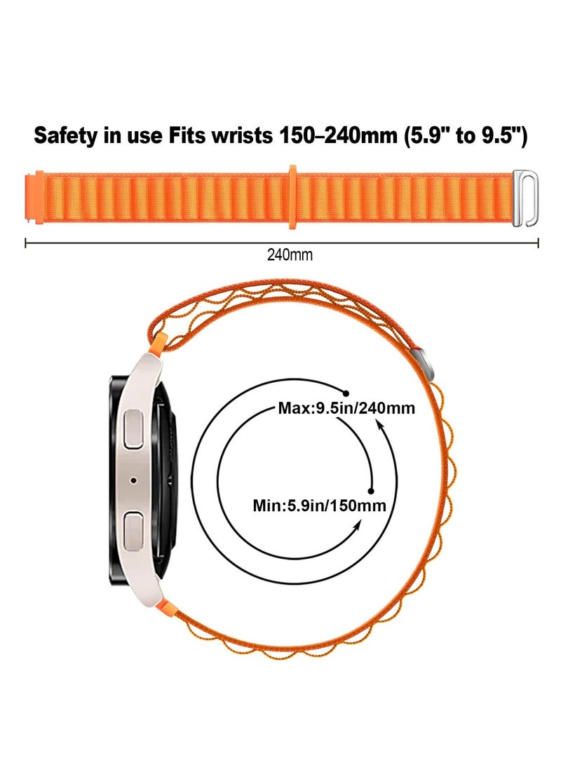 Anmi أحزمة ساعة مقاس 20 مم متوافقة مع Samsung Galaxy Watch 6 Classic 47 مم 43 مم Galaxy Watch 6/5/4 40 مم 44 مم / Galaxy Watch 5 Pro حزام نايلون رياضي حزام سريع الفك لـ Amazfit GTS 4 - Image 5