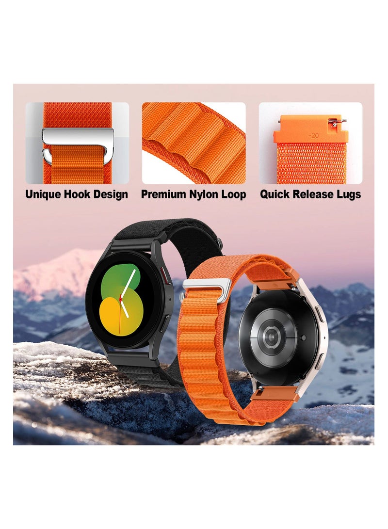 Anmi أحزمة ساعة مقاس 20 مم متوافقة مع Samsung Galaxy Watch 6 Classic 47 مم 43 مم Galaxy Watch 6/5/4 40 مم 44 مم / Galaxy Watch 5 Pro حزام نايلون رياضي حزام سريع الفك لـ Amazfit GTS 4 - Image 2