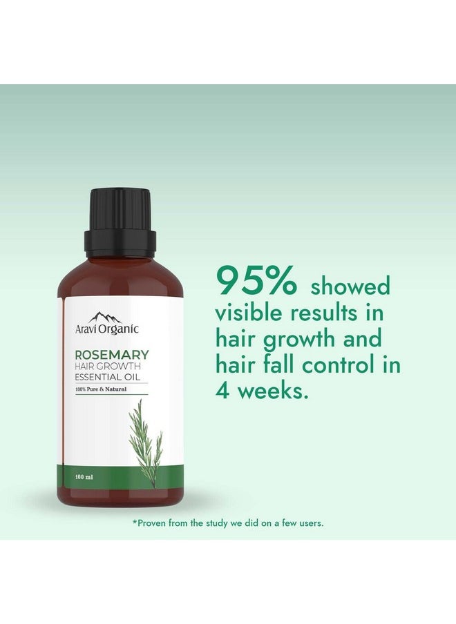 Aravi Organic Rosemary Essential Oil For Hair Growth,Quick Hair Growth Rosemary Oil For Women And Men - 100% Pure Rosemary Leaves Oil - 100 Ml  - Image 5