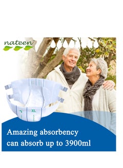 nateen Nateen Combi Maxi Incontinence Adult Diaper, X-Large, Waist Size 130-175cm,10 Count Adult Diapers, with Maximum Absorbent Layer, Leak Guard,Disposable Underwear for Men&Women-3900ml Absorbency.  - Image 3