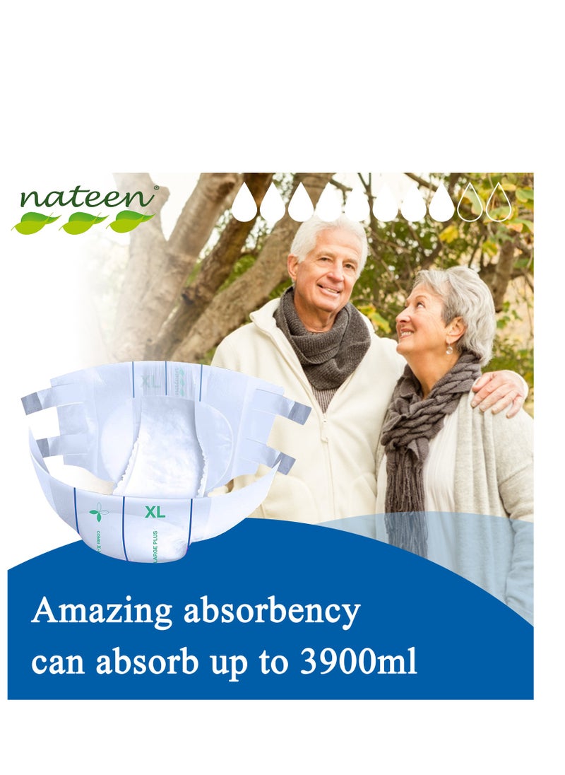 nateen - Combi Maxi Incontinence Adult Diaper, X-Large, Waist Size 130-175Cm,10 Count Adult Diapers, With Maximum Absorbent Layer, Leak Guard,Disposable Underwear For Men&Women-3900Ml Absorbency. - Image 1