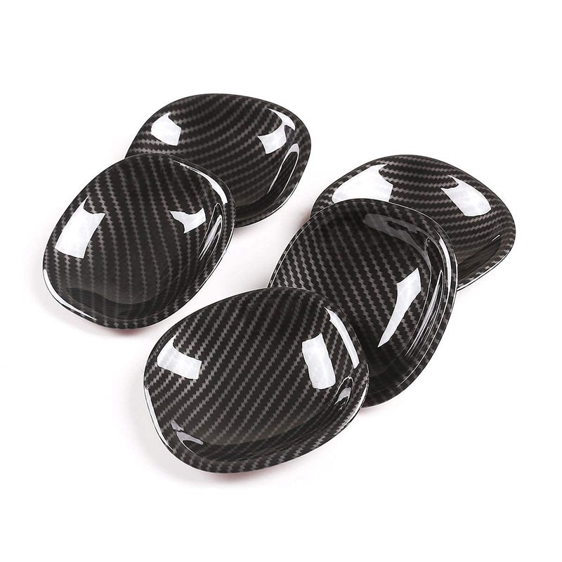 CHEYA ABS Car Exterior Door Handle Bowl Cover Trim Sticker for Mercedes Benz G Class W463 G500 20192020 Auto Accessory Carbon Fiber