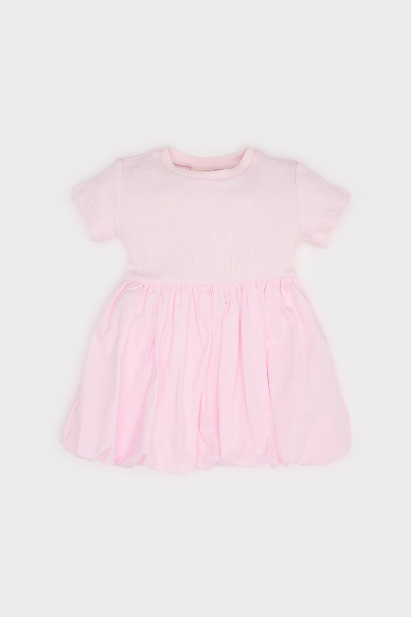 DeFacto Baby Girl Balloon Fit Short Sleeve Knitted Dress  - Image 1