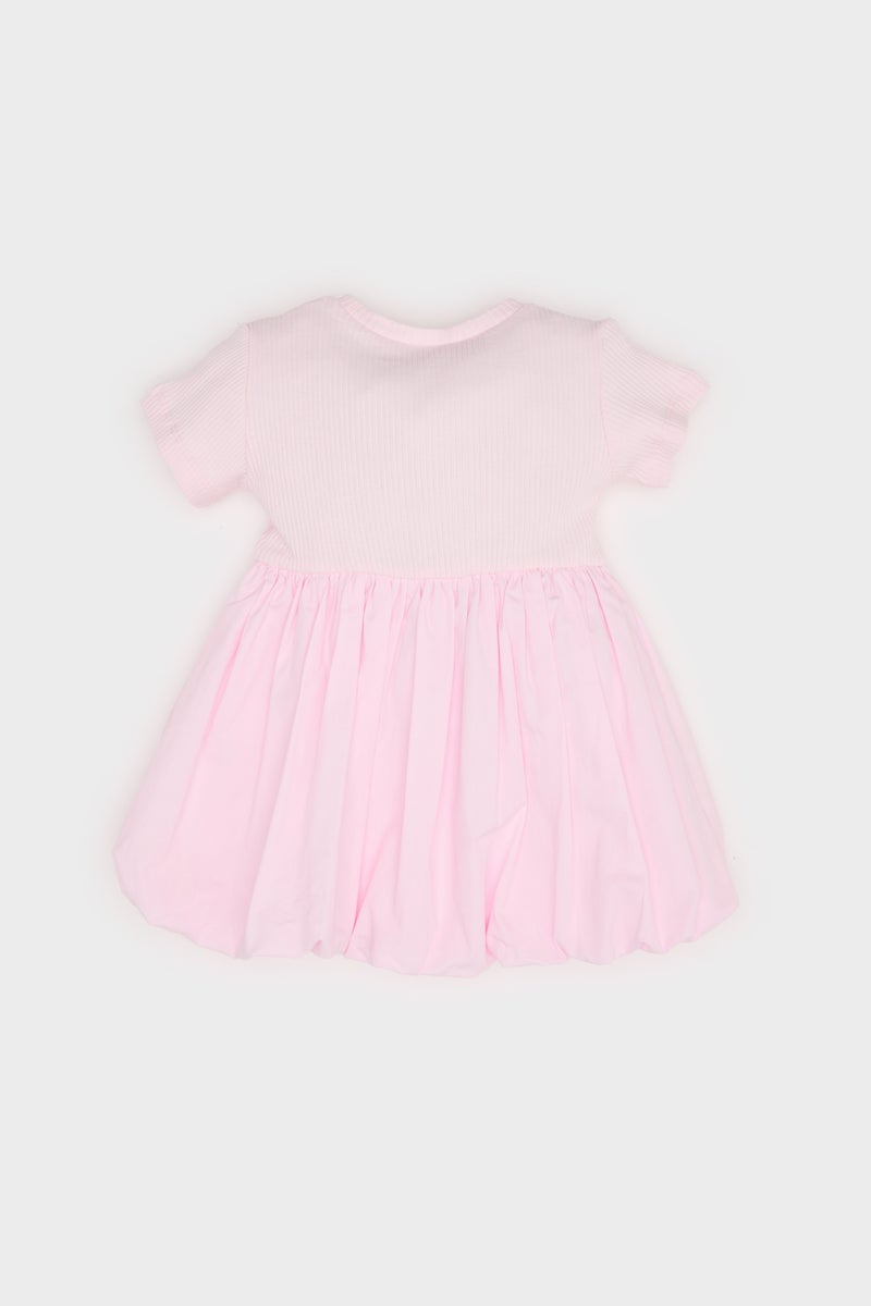 DeFacto Baby Girl Balloon Fit Short Sleeve Knitted Dress  - Image 2