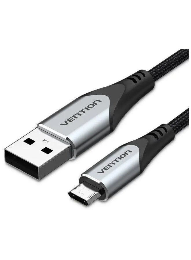 VENTION USB 2.0 A Male to Micro-B Male Cable  Gray Aluminum Alloy Type（Reversible Design) - Image 1